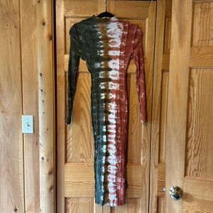 Midi body con tie dye cotton dress